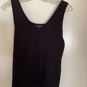 Sleeveless black tank top